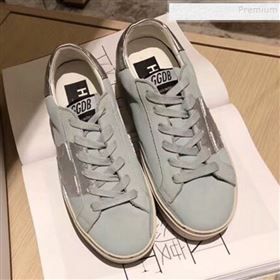 Golden Goose Hi Star Sneakers in Calfskin and Silver Leaf Light Grey 2019 (JINGC-9091734)