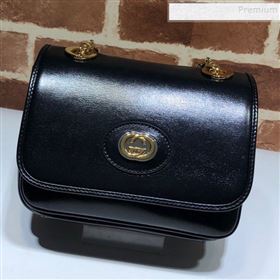 Gucci Leather Mini Chain Shoulder Bag 576423 Black 2019 (DLH-9091810)