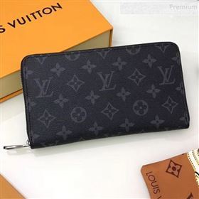 Louis Vuitton Zippy Organizer Wallet M62581 Monogram Eclipse Canvas 2019 (YILU-9092028)