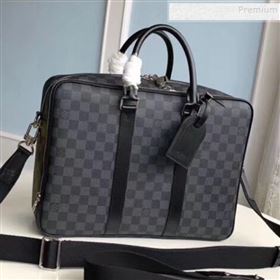 Louis Vuitton Icare Damier Graphite Canvas Briefcase Top Handle Bag M40007 2019 (FANG-9092122)