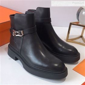 Hermes Variation Calfskin Kelly Short Boots Black 2019 (DLY-9092008)