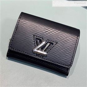 Louis Vuitton Twist XS Epi Leather Flap Wallet M63322 Black 2019 (LVSJ-9092540)