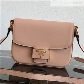 Prada Emblème Saffiano Leather Shoulder Bag 1BD217 Nude 2019 (PYZ-9092602)