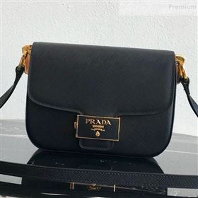 Prada Emblème Saffiano Leather Shoulder Bag 1BD217 Black 2019 (PYZ-9092603)