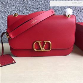 Valentino Large VLock Calfskin Shoulder Bag Red 2019 (JIND-9092614)