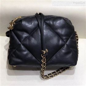 Chanel Maxi Quilted Lambskin Small Bowling Shoulder Bag AS0781 Black 2019 (SMJD-9092501)