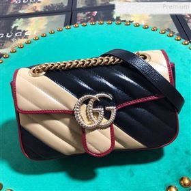 Gucci GG Diagonal Marmont Mini Bag 446744 Beige 2019 (BLWX-9092732)