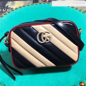 Gucci GG Diagonal Marmont Mini Bag 448065 Beige 2019 (BLWX-9092729)