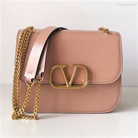 Valentino Small VLock Calfskin Shoulder Bag Pink 2019 (JJ3-9092301)