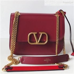 Valentino Small VLock Calfskin Shoulder Bag Burgundy 2019 (JJ3-9092304)