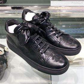 Chanel Vintage Lambskin Bow Sneakers G34919 Black 2019 (XO-9092330)