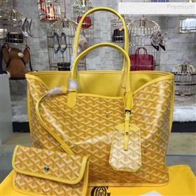 Goyard Reversible Calfskin Medium/Large Shopping Tote Bag Yellow (ZHENGT-9092645)