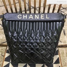 Chanel Quilted Calfskin Large Hobo Top Handle Bag AS0845 Black 2019 (JDH-9072231)