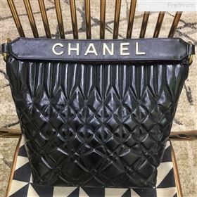 Chanel Quilted Calfskin Large Hobo Top Handle Bag AS0845 Black 2019 (JDH-9072231)