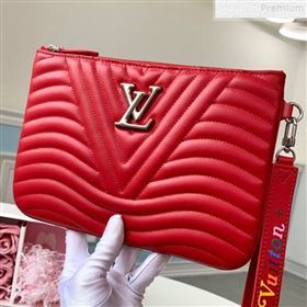 Louis Vuitton New Wave Zip Pochette Pouch M67500 Red 2019 (LVSJ-9072370)