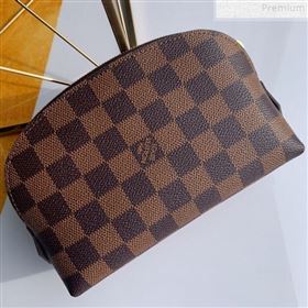 Louis Vuitton Damier Ebene Canvas Cosmetic Pouch N47516 Coffee (FANG-9072343)