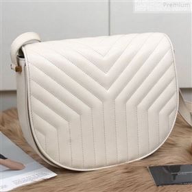 Saint Laurent Joan Satchel Shoulder Bag in “Y” Quilted Leather 579583 White 2019 (KTSD-9072523)