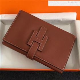 Hermes Large H Wallet in Original Swift Leather Brown (FULI-9073032)