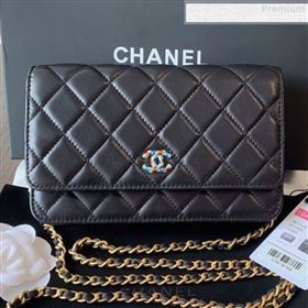 Chanel Quilted Lambskin Wallet on Chain WOC AP0529 Black 2019 (BLWX-9073124)