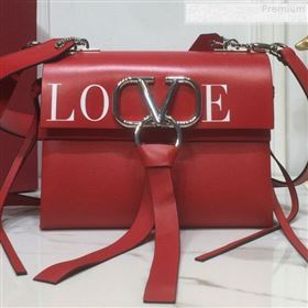 Valentino Love Small VRING Calfskin Shoulder Bag Red 2019 (XYD-9080117)