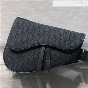 Dior Mens Saddle Bag in Black Dior Oblique Jacquard 2019 (BINF-9080143)