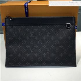 Louis Vuitton Discovery Pochette Monogram Canvas Pouch M62291 All Black 2019 (KD-9073156)