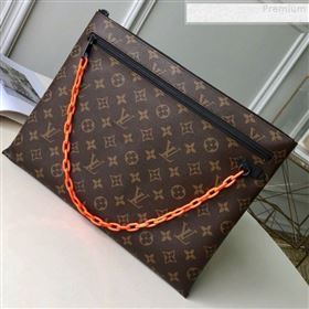 Louis Vuitton Mens A4 Pouch Chain Monogram Canvas M44484 2019 (FANG-9073160)