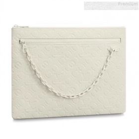 Louis Vuitton Mens A4 Pouch Chain Monogram Empreinte Leather M67462 2019 (FANG-9073158)