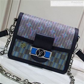 Louis Vuitton Mini Dauphine Monogram Pop Print Shoulder Bag M55454 Blue 2019 (GAOS-9073163)