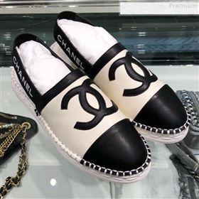 Chanel Slingback Espadrilles G34817 White/Black 2019 (XO-9080759)