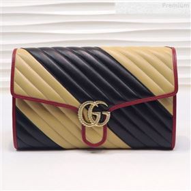 Gucci GG Diagonal Marmont Clutch ‎498079 Beige 2019 (MINGH-9080662)