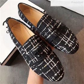 Chanel Tweed Flat Loafers Black 2019 (EM-9080727)