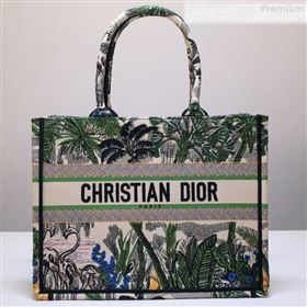 Dior Book Tote Small Bag in Green Leaf Tropicalia Embroidered Canvas 2019 (BINF-9080952)