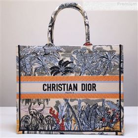 Dior Book Tote Large Bag in Blue Tropicalia Embroidered Canvas 2019 (BINF-9080951)