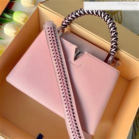 Louis Vuitton Capucines PM with Braided Handle M55083 Pink 2019 (KD-9080902)