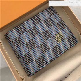 Louis Vuitton LV Damier Pop Slender Wallet N63261 Blue 2019 (GAOS-9080912)