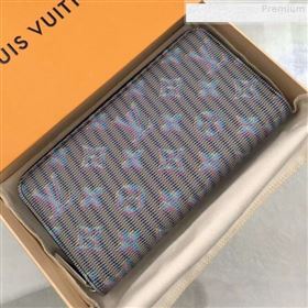 Louis Vuitton LV Monogram Pop Zippy Long Wallet M68662 Blue 2019 (GAOS-9080922)