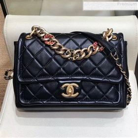 Chanel Quilted Lambskin Medium Flap Bag AS0937 Black 2019 (SMJD-9081334)