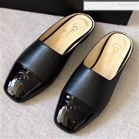 Chanel Lambskin Flat Mules Black 02 2019 (XZG-9081618)