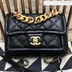 Chanel Quilted Lambskin Small Flap Bag AS0936 Black 2019 (JDH-9081708)