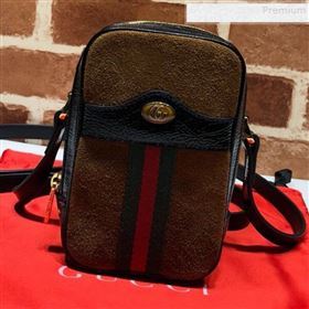 Gucci Ophidia Mini Suede Shoulder Bag 546595 Brown 2019 (DLH-9081417)