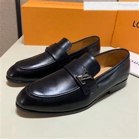 Louis Vuitton Mens Saint Germain Calfskin Loafers Black 2019 (SHOUHE-9102138)