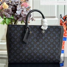 Louis Vuitton Mens Grand Sac Monogram Embroidered Tote M55185 Blue 2019 (HAIT-9101429)