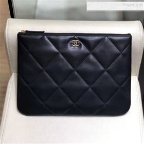 Chanel Quilted Lambskin 19 Pouch A86088 Black 2019 (SMJD-9101415)