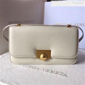 Bottega Veneta Medium Smooth Calfskin BV Classic Ronde Shoulder Bag White 2019 (WT-9101846)