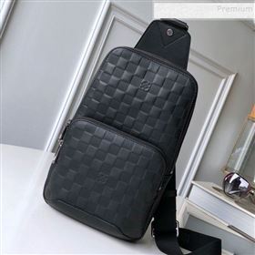 Louis Vuitton Mens Avenue Damier Leather Sling Shoulder Bag N41720 Black 2019 (KD-9101780)