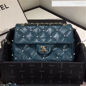 Chanel Quilted Pearl Lambskin Flap Bag AS1202 Green 2019 (KAIS-9102213)