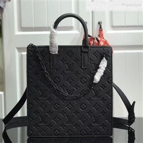 Louis Vuitton Mens Monogram Embossed Leather Runaway Tote Bag M44476 Black 2019 (HAIT-9102841)
