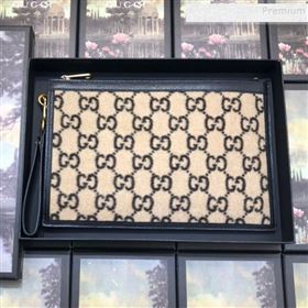 Gucci GG Wool Pouch 597627 Beige 2019 (BLWX-9102936)