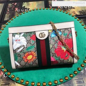 Gucci Ophidia GG Flora Small Shoulder Bag ‎503877 White 2019 (BLWX-9102938)